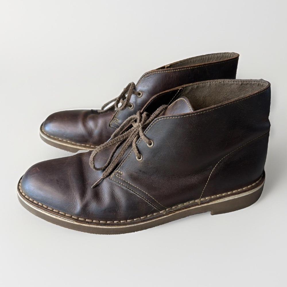 Clarks Bushacre Men's Chukka Boot - Beeswax, Leather US Size 11.5M